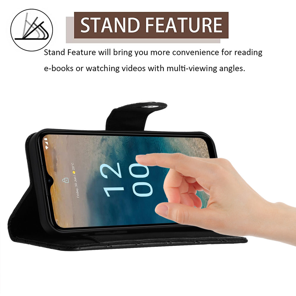 YB Imprinting Series-8 for Nokia G22 Case 7 Card Slots Rhombus PU Leather Stand Phone Cover YB Imprinting Series-8 for Nokia G22 Case 7 Card Slots Rhombus PU Leather Stand Phone Cover